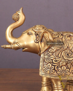 Brass Engraved Statue table accent 7"