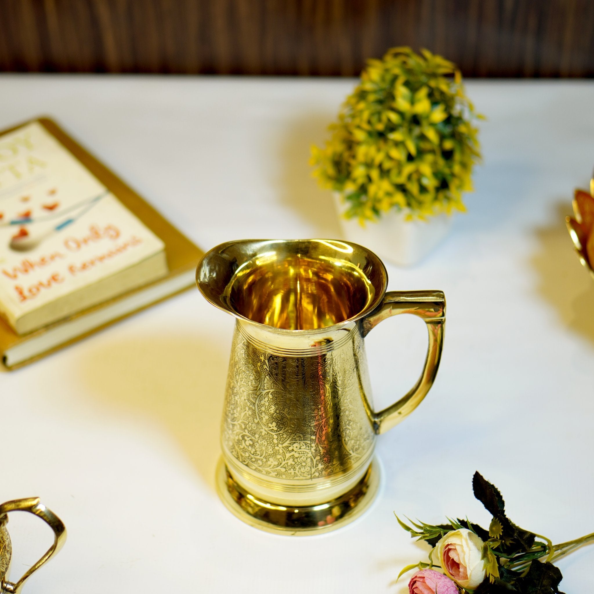 Brass Etched Jug