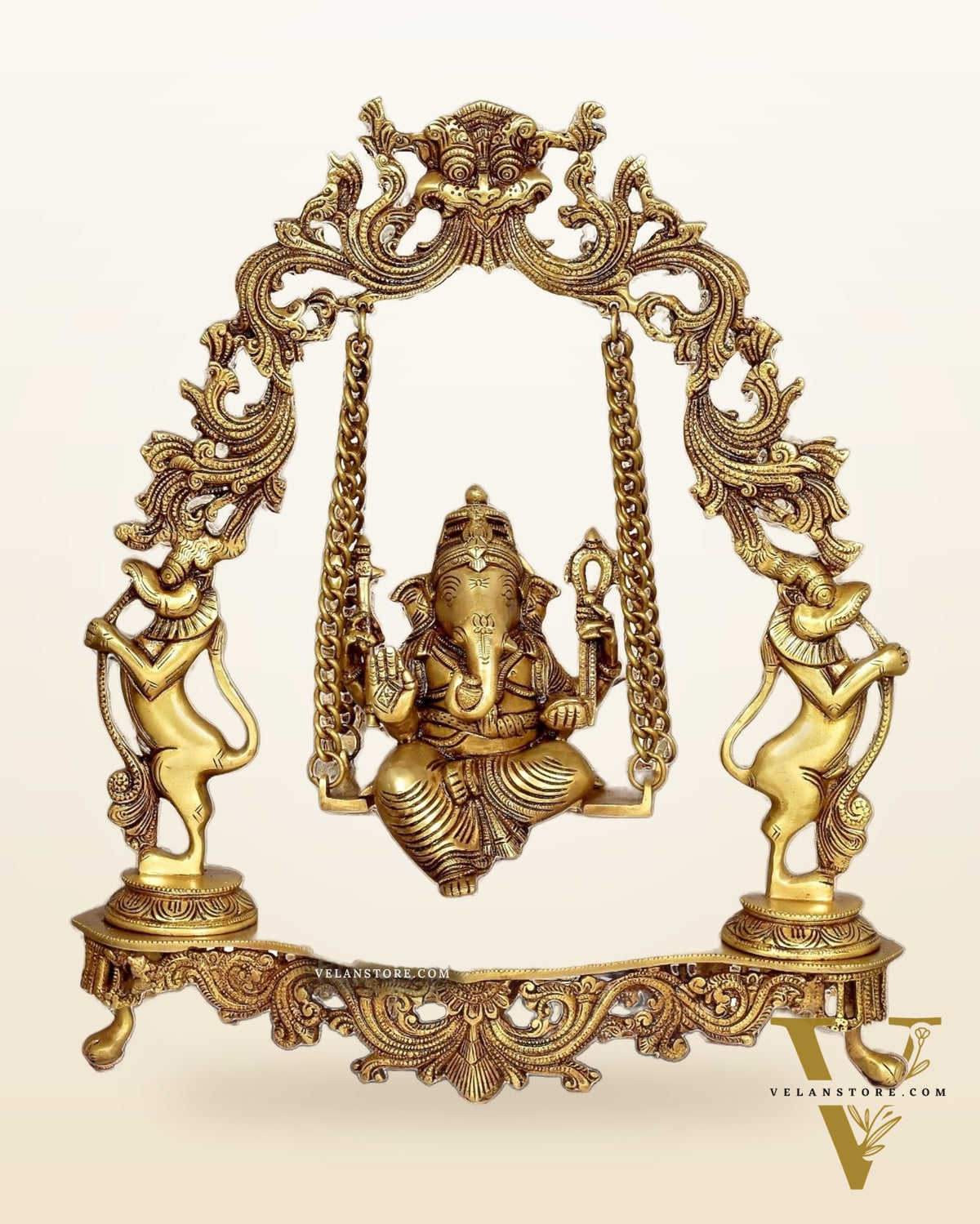 Brass Fine Quality Ganesha idol with Swing - 18 inch
