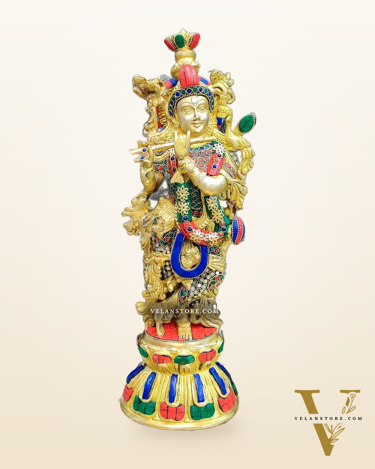 Brass Fine Quality Krishna Statue | 18 inch