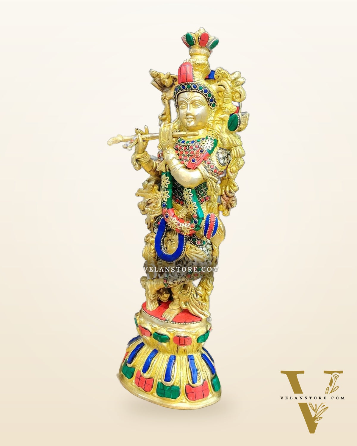 Brass Fine Quality Krishna Statue | 18 inch
