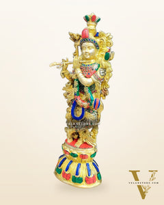 Brass Fine Quality Krishna Statue | 18 inch