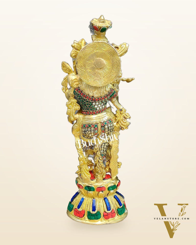 Brass Fine Quality Krishna Statue | 18 inch