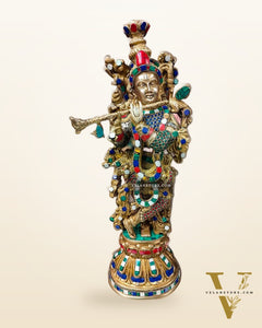 Brass Fine Quality Krishna Statue | 18 inch