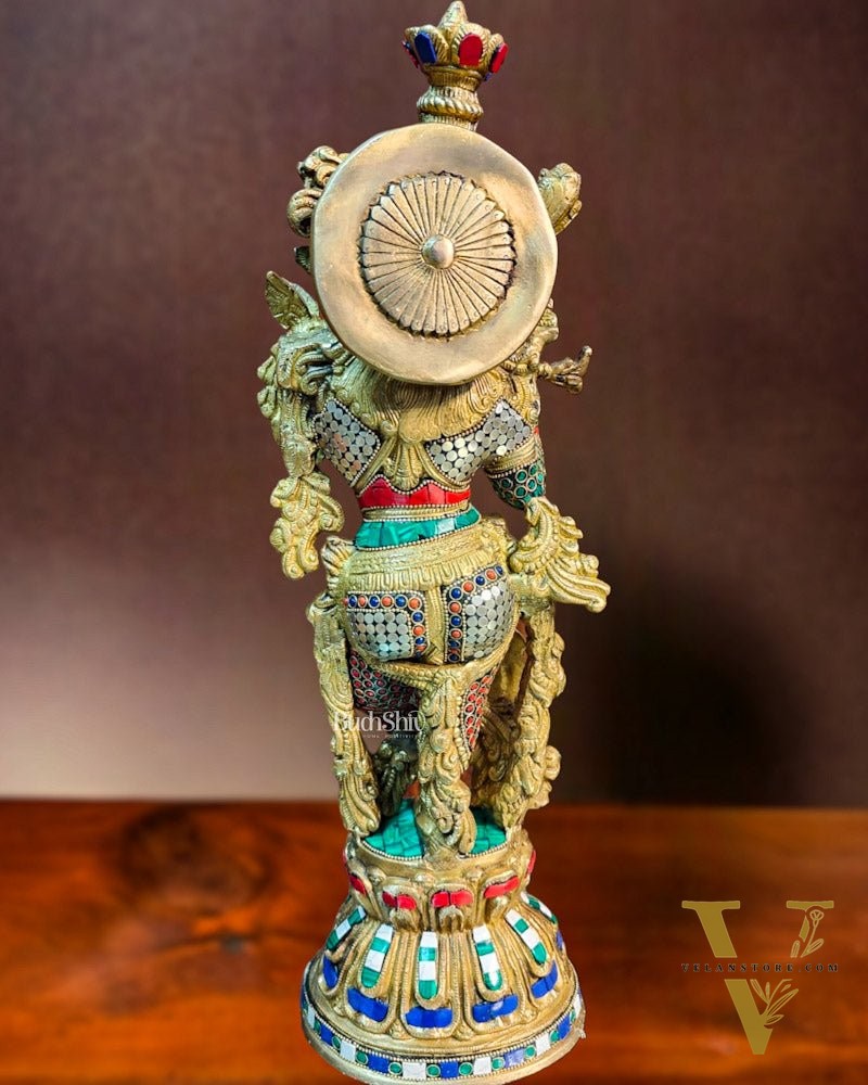 Brass Fine Quality Krishna Statue | 18 inch