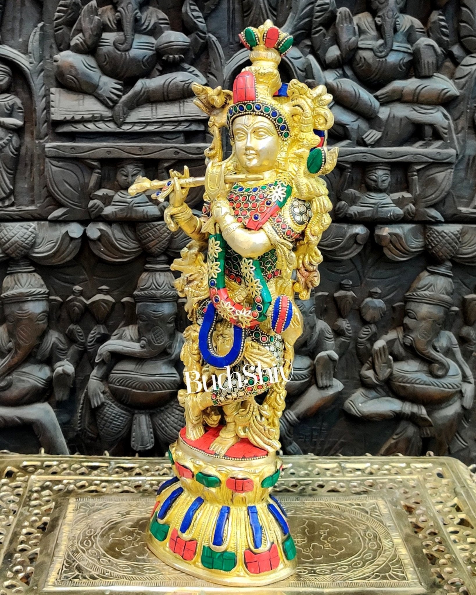 Brass Fine Quality Krishna Statue | 18 inch