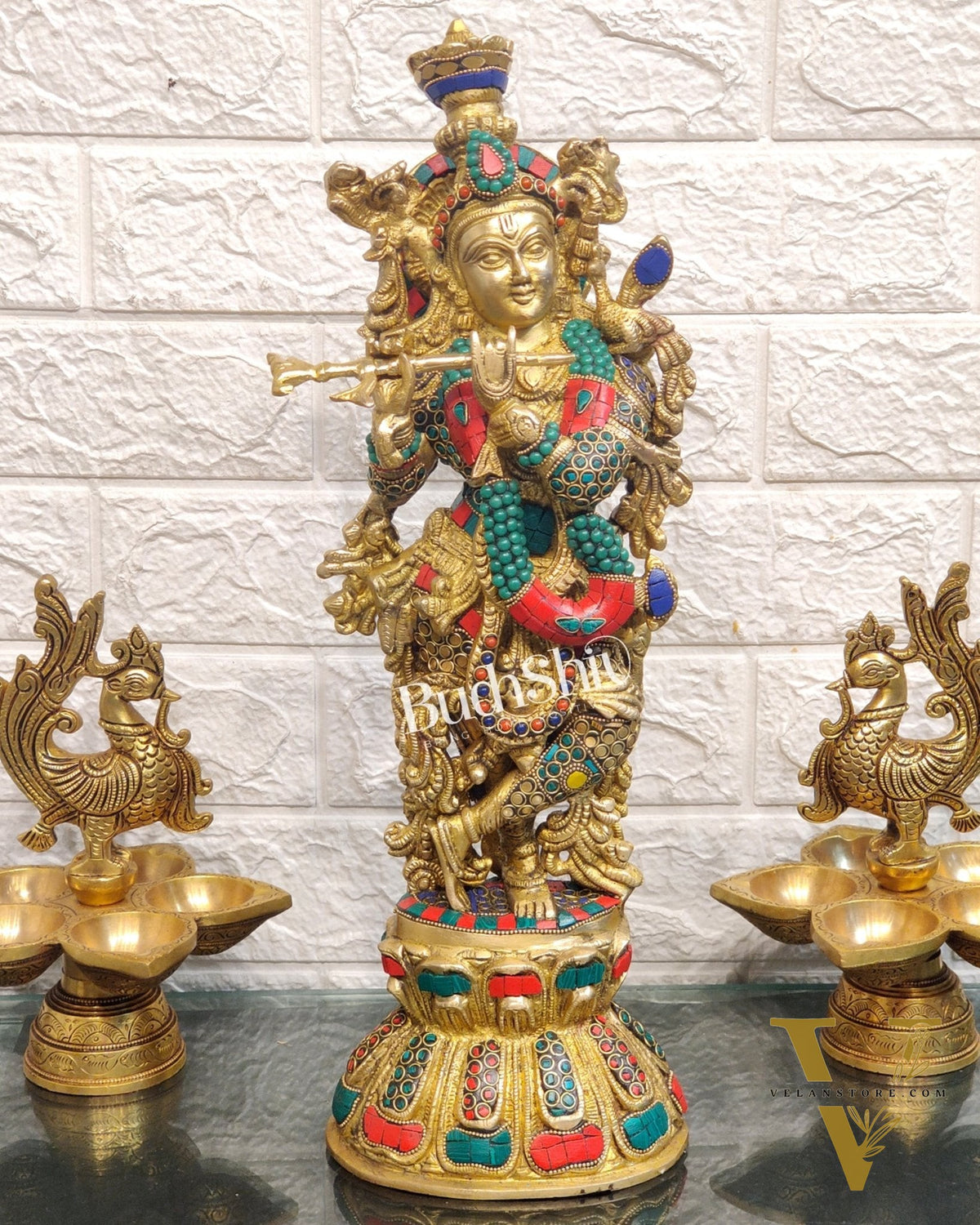 Brass Fine Quality Krishna Statue | Height 18 inch
