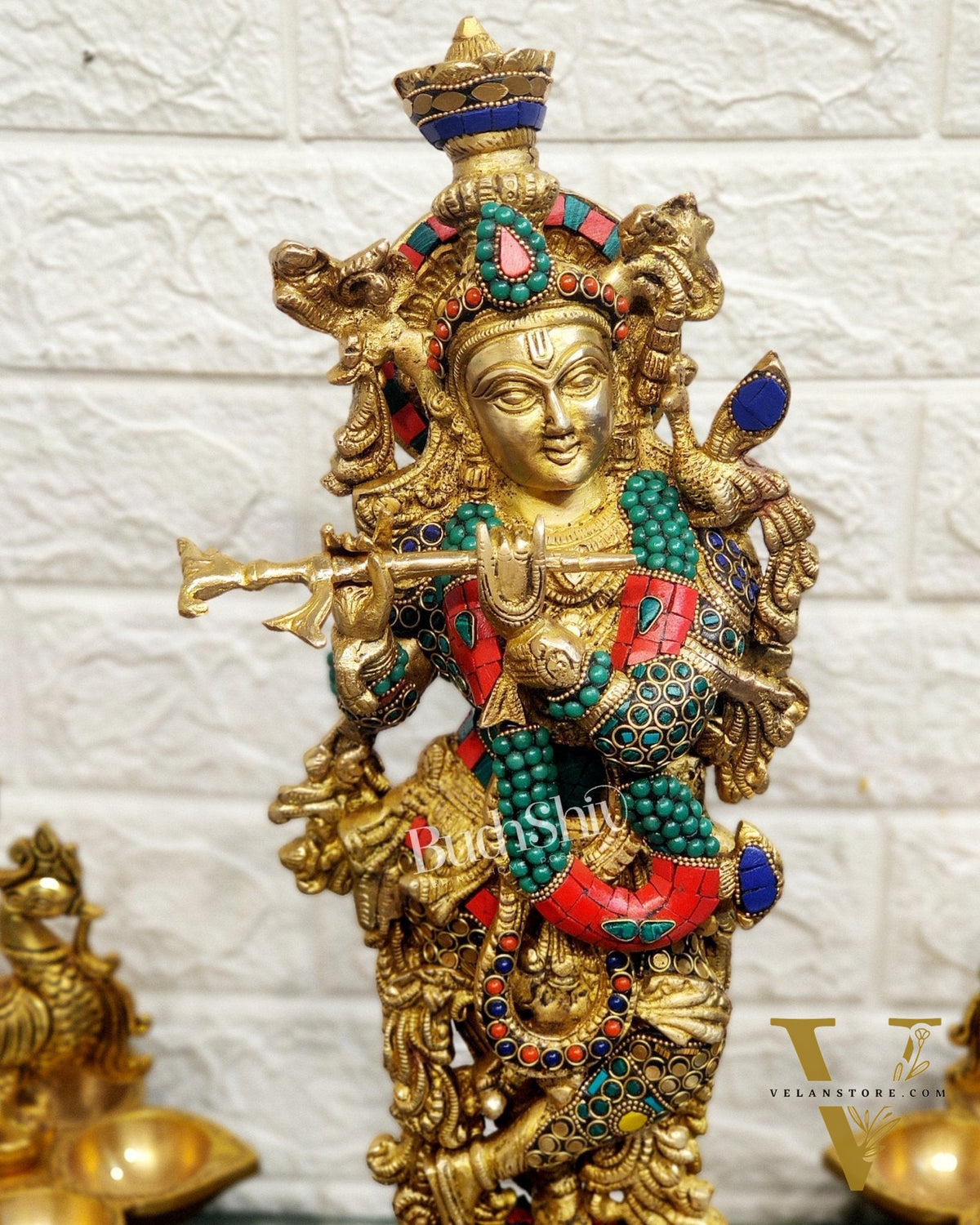 Brass Fine Quality Krishna Statue | Height 18 inch