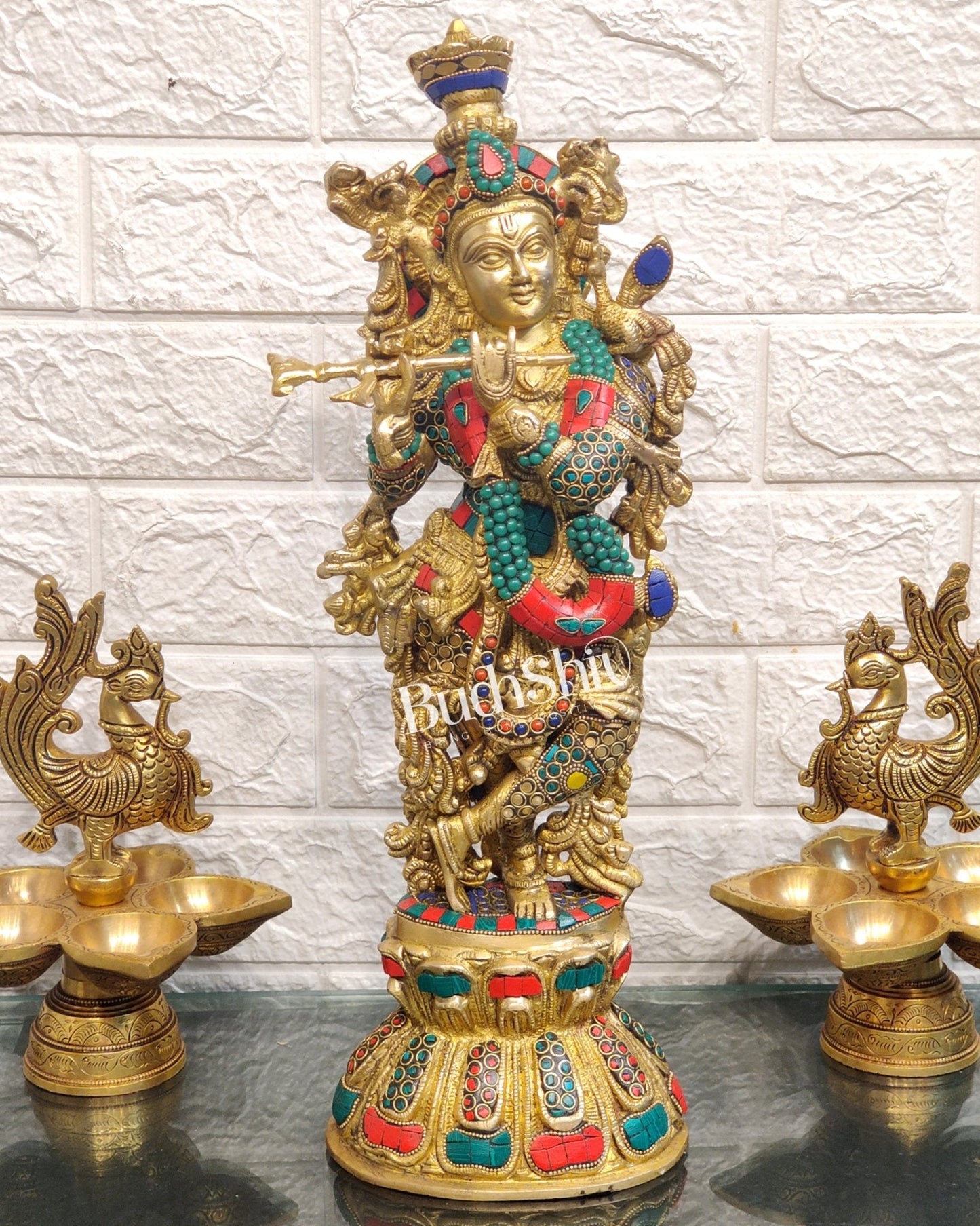 Brass Fine Quality Krishna Statue | Height 18 inch
