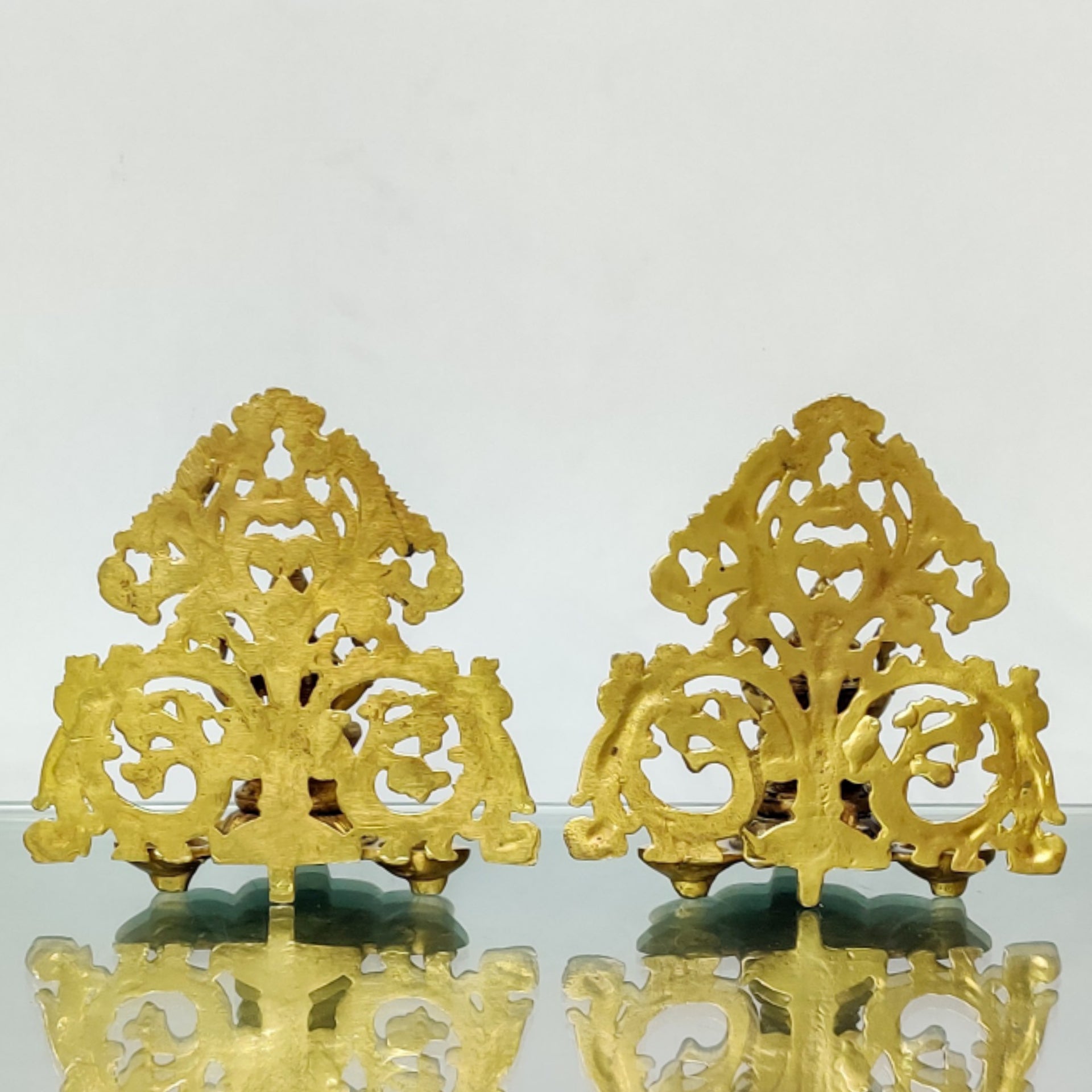 Brass Fine Quality Lord Ganesha and Goddess Lakshmi Panchdeep - Pair or Single panchdeepam 6.5"