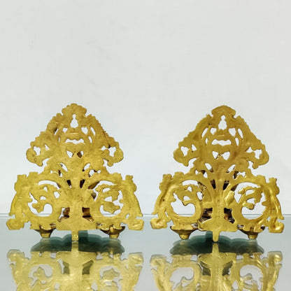 Brass Fine Quality Lord Ganesha and Goddess Lakshmi Panchdeep - Pair or Single panchdeepam 6.5"