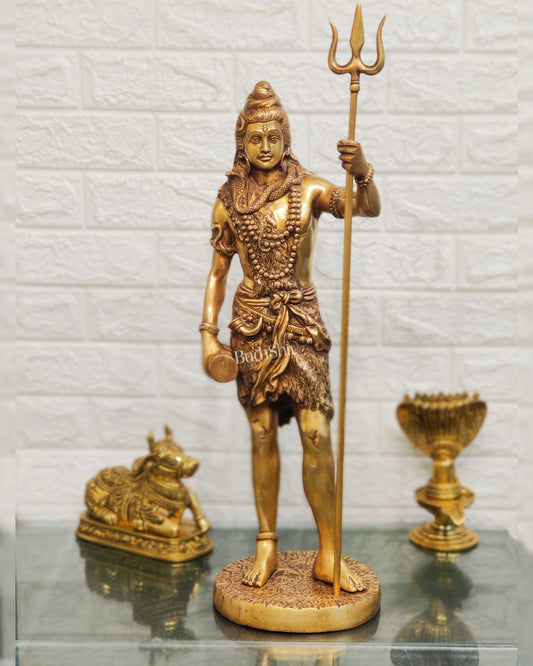 Brass Fine Quality Standing Shiva Statue | 23" Tall