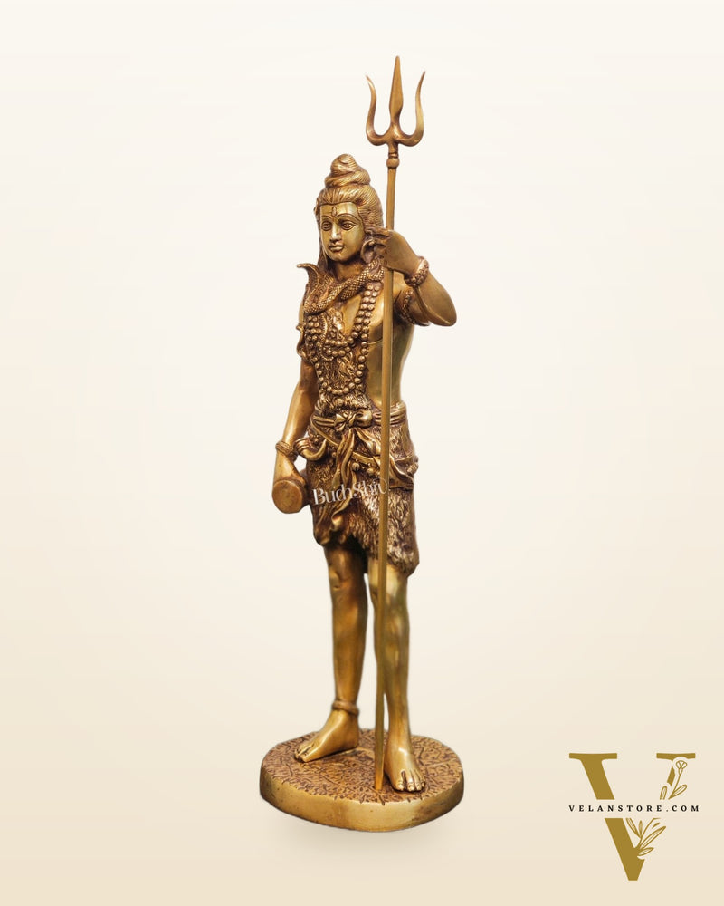 Brass Fine Quality Standing Shiva Statue | 23" Tall