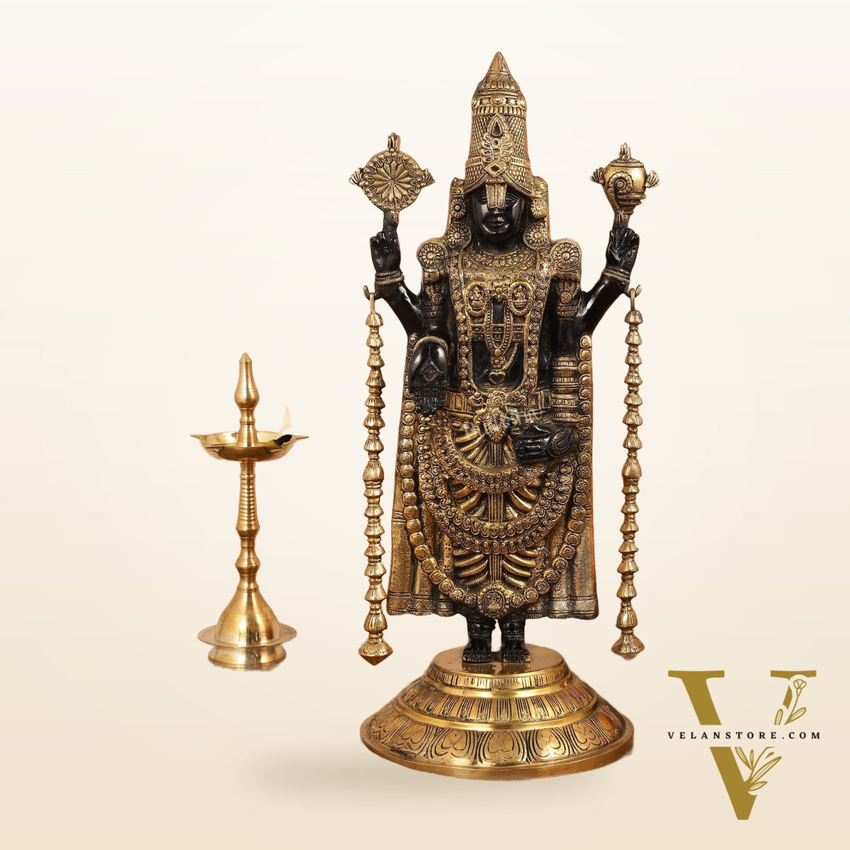 Brass Full Body Tirupati Balaji Statue - 24 Inch