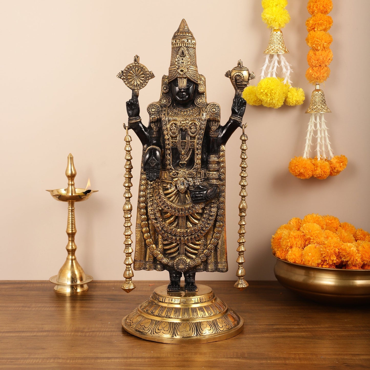 Brass Full Body Tirupati Balaji Statue - 24 Inch