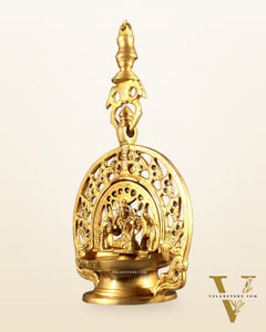 Brass Gajalakshmi Hanging Lamp