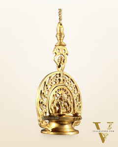 Brass Gajalakshmi Hanging Lamp
