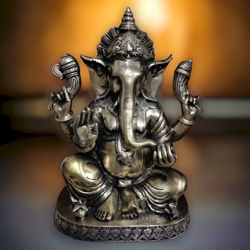 Brass Ganapathi Statue 22"