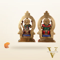 Brass ganesh lakshmi idols 11 inch