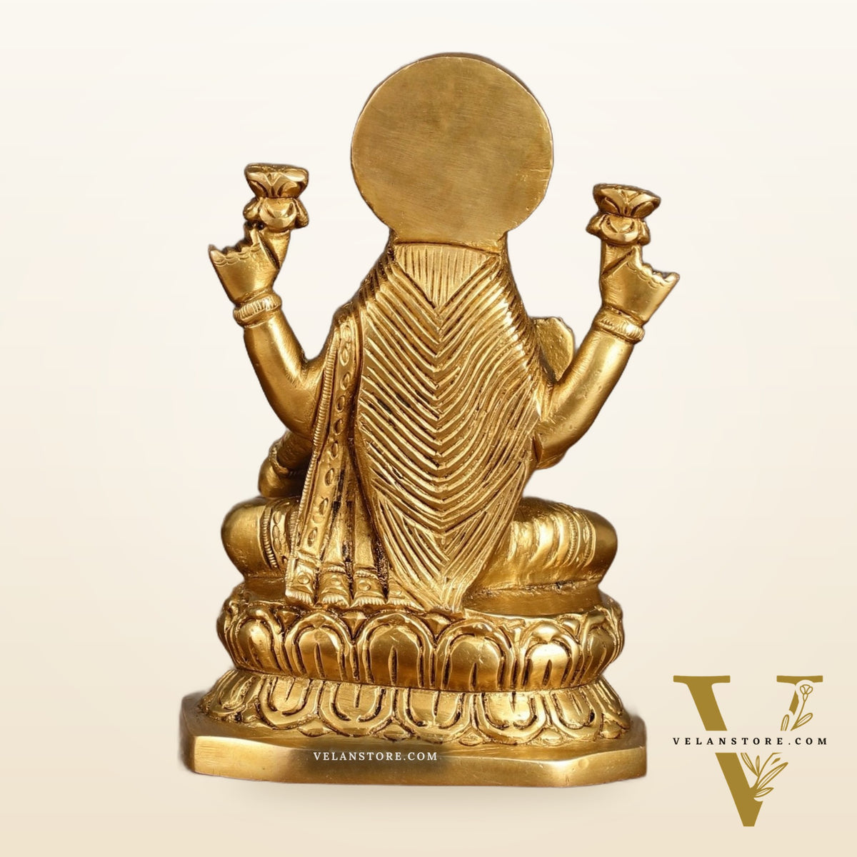 Brass Ganesha and Lakshmi Statues | 6 Inch