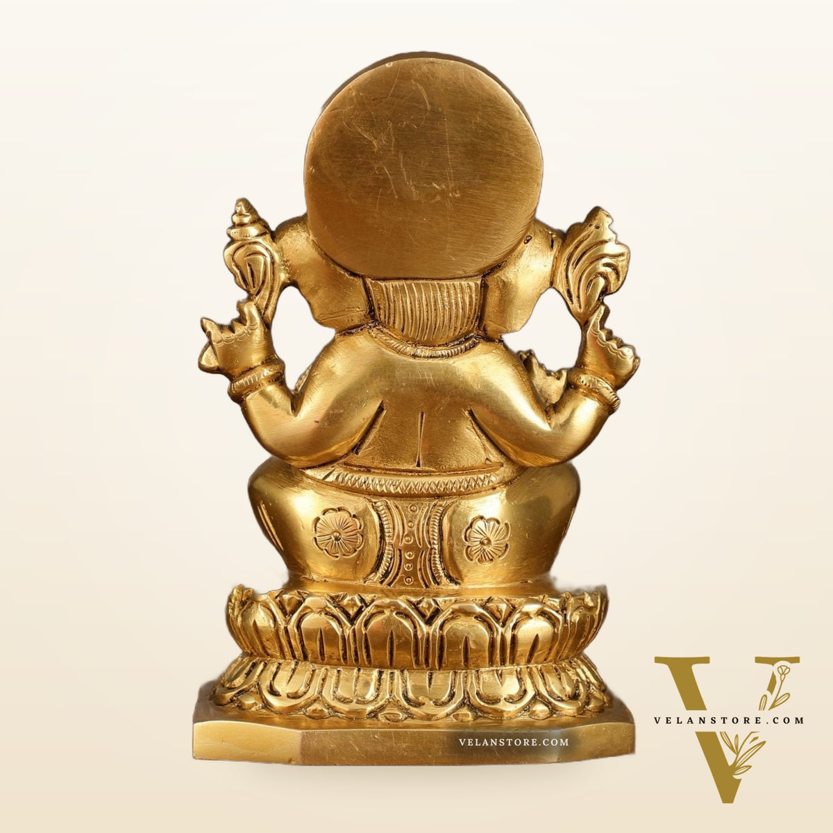 Brass Ganesha and Lakshmi Statues | 6 Inch