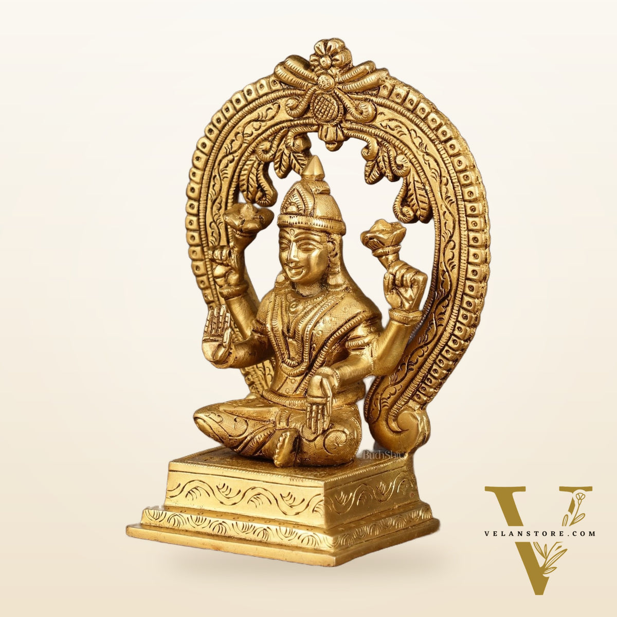 Brass Ganesha and Lakshmi Statues | 7 Inch
