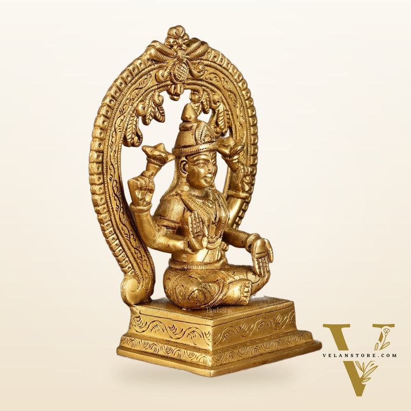 Brass Ganesha and Lakshmi Statues | 7 Inch