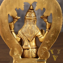Brass Ganesha and Lakshmi Statues | 7 Inch
