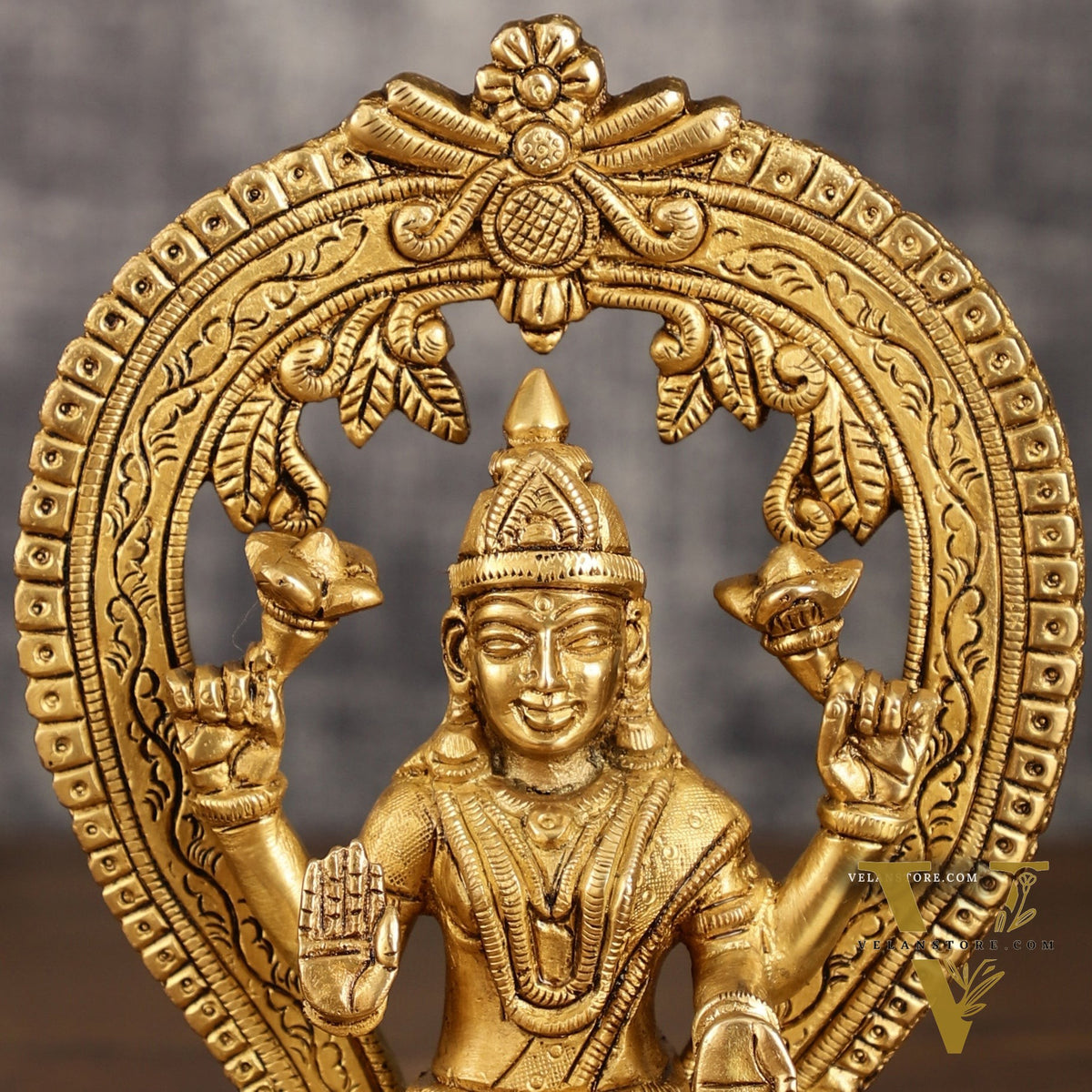 Brass Ganesha and Lakshmi Statues | 7 Inch