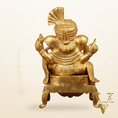 Brass Ganesha Idol - 16.5 Inch