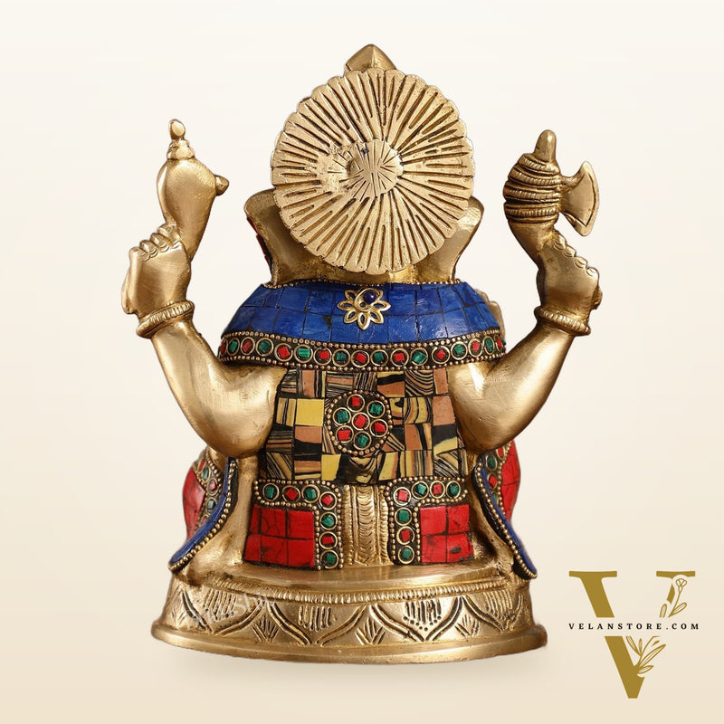 Brass Ganesha idol 8 inch