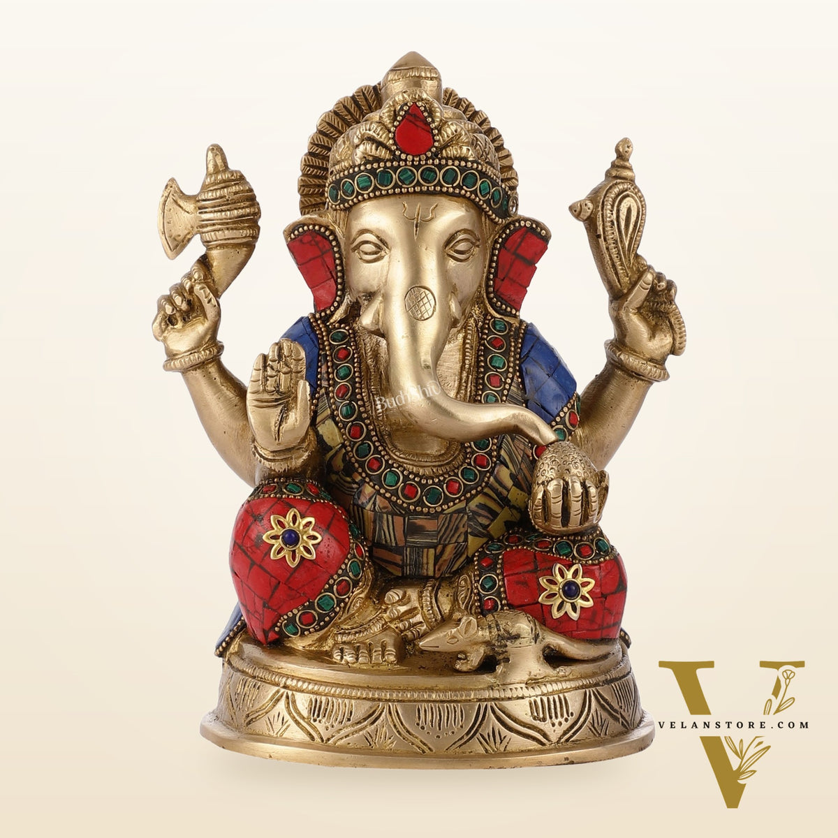 Brass Ganesha idol 8 inch