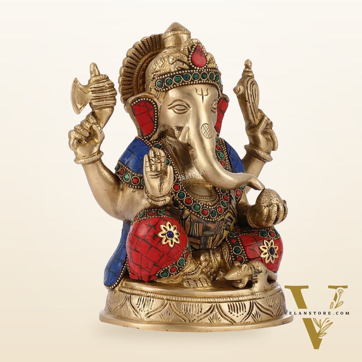 Brass Ganesha idol 8 inch