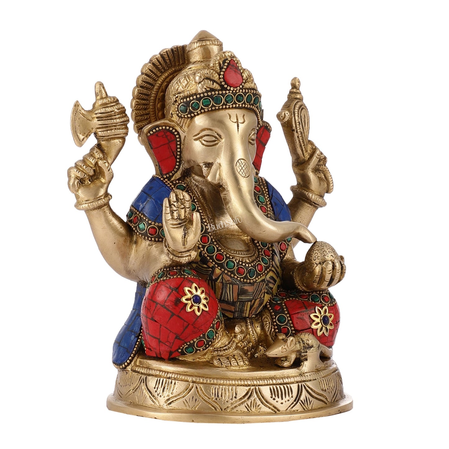 Brass Ganesha idol 8 inch