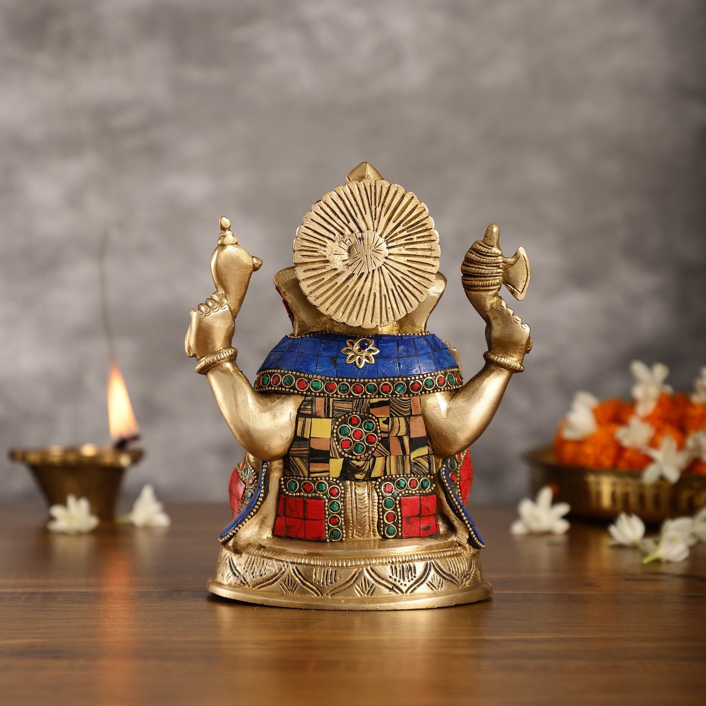 Brass Ganesha idol 8 inch