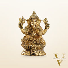 Brass Ganesha Idol | Height 4.5 inch