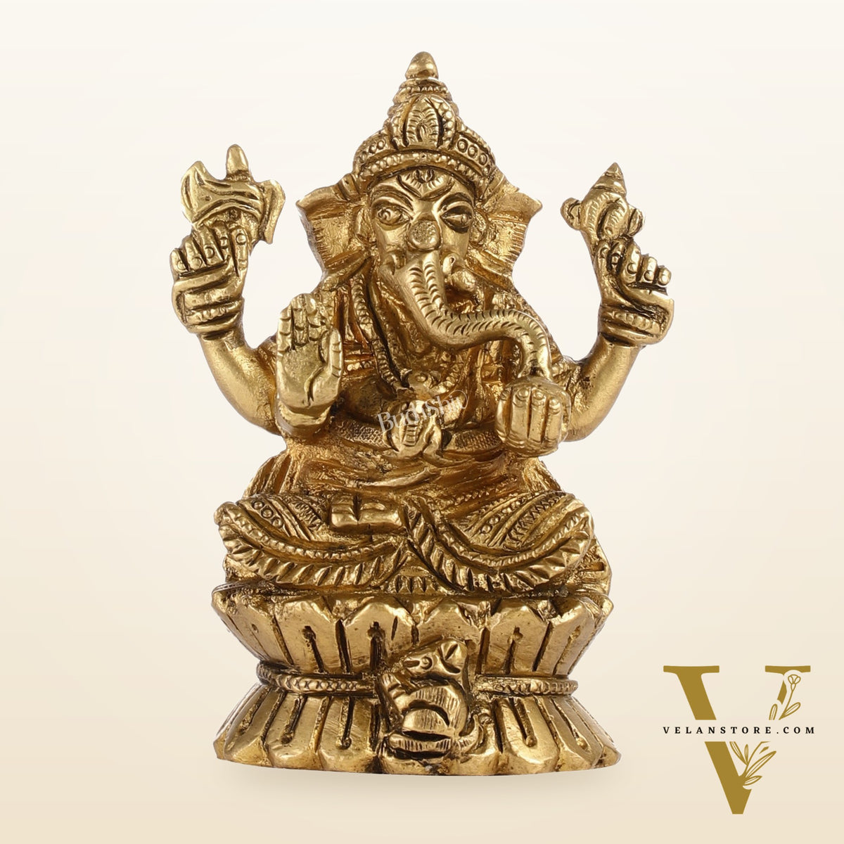 Brass Ganesha Idol | Height 4.5 inch