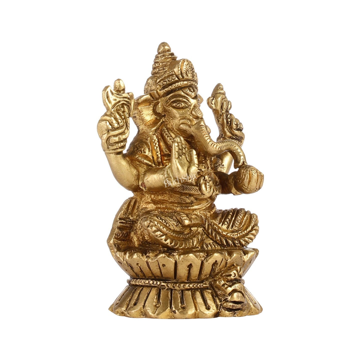 Brass Ganesha Idol | Height 4.5 inch