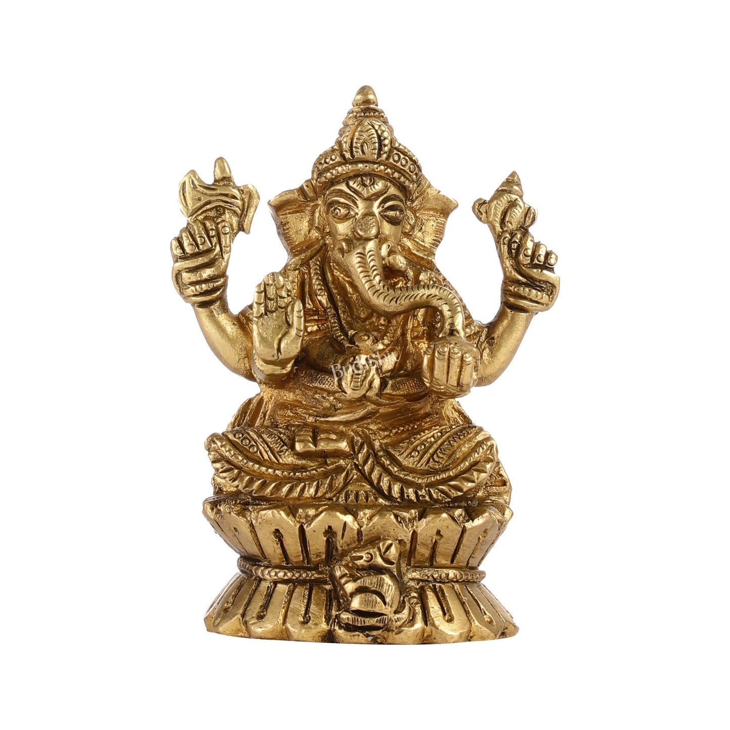 Brass Ganesha Idol | Height 4.5 inch