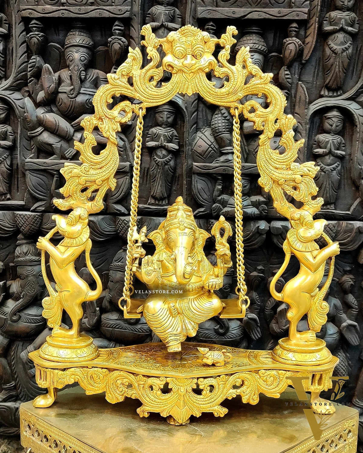 Brass Ganesha idol with Swing - 18 inch
