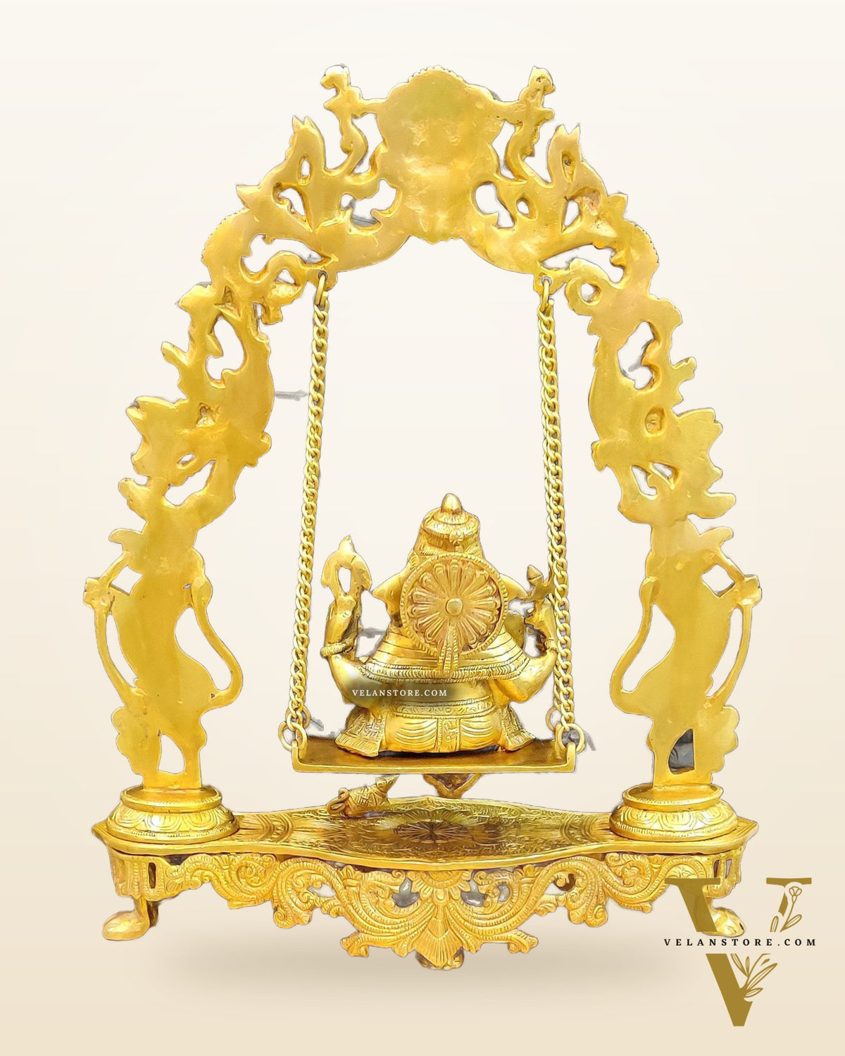 Brass Ganesha idol with Swing - 18 inch