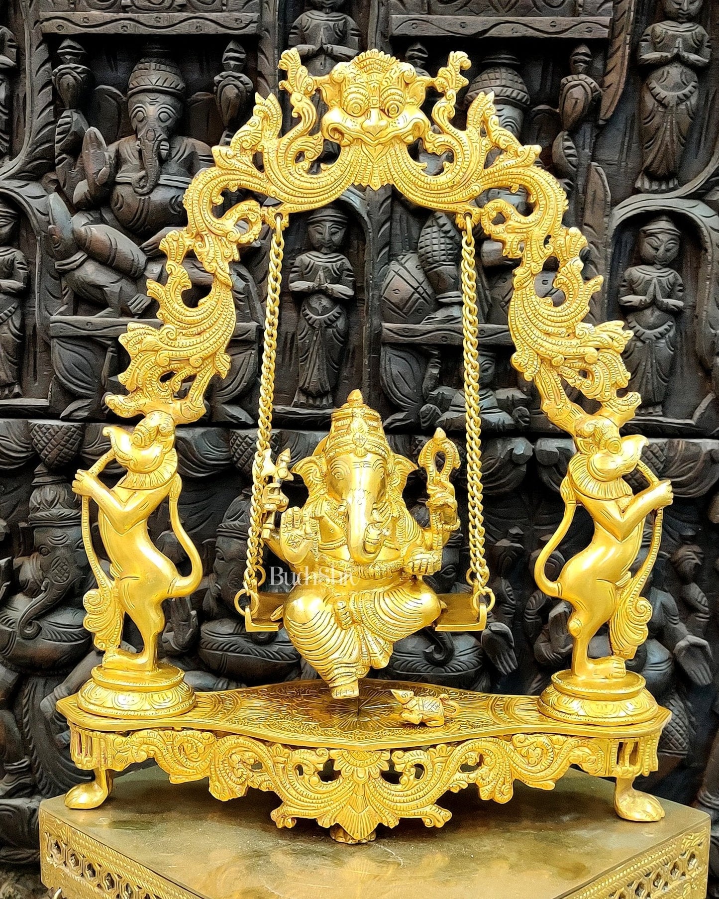 Brass Ganesha idol with Swing - 18 inch
