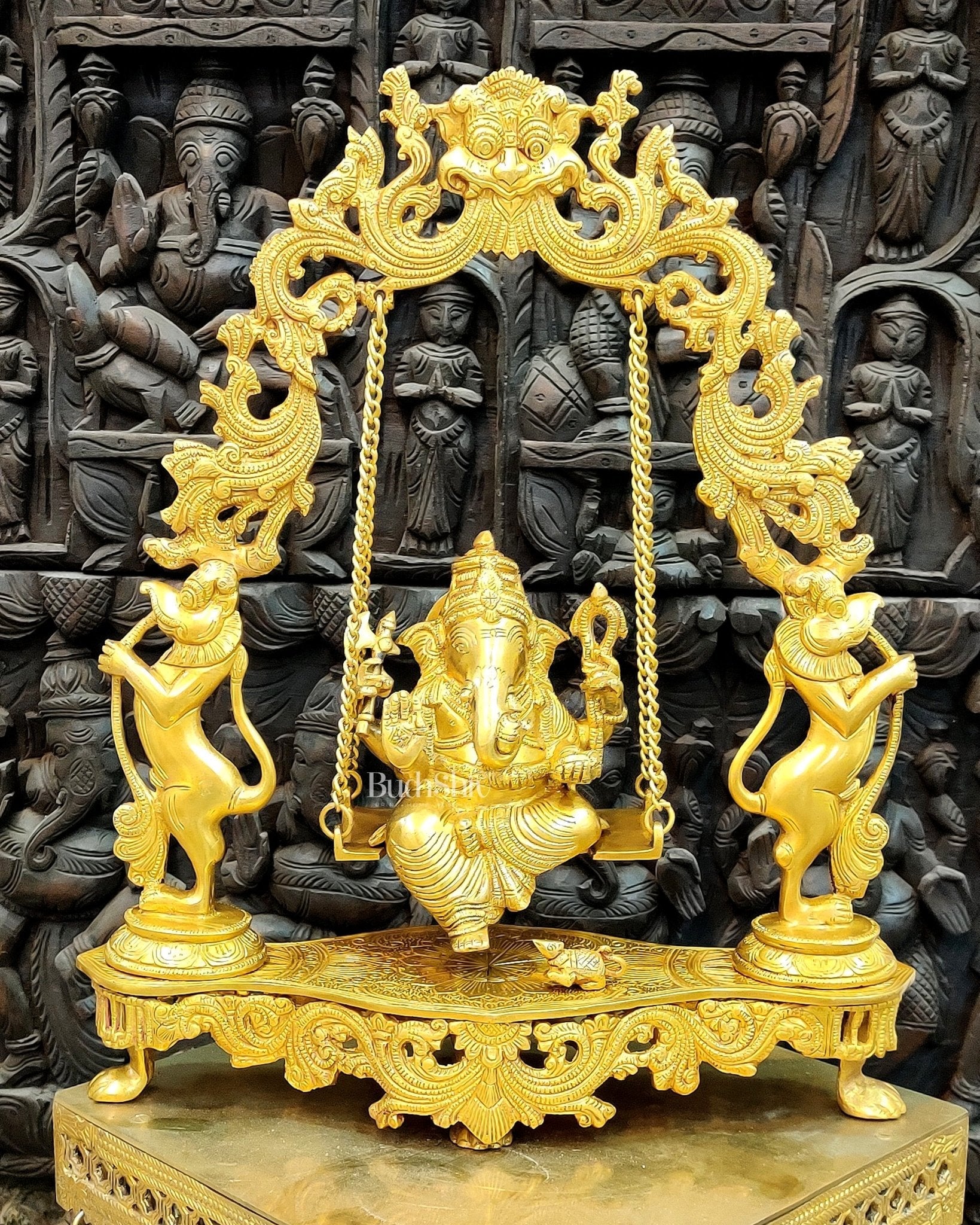 Brass Ganesha idol with Swing - 18 inch