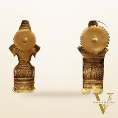 Brass Ganesha Lakshmi 7.5"