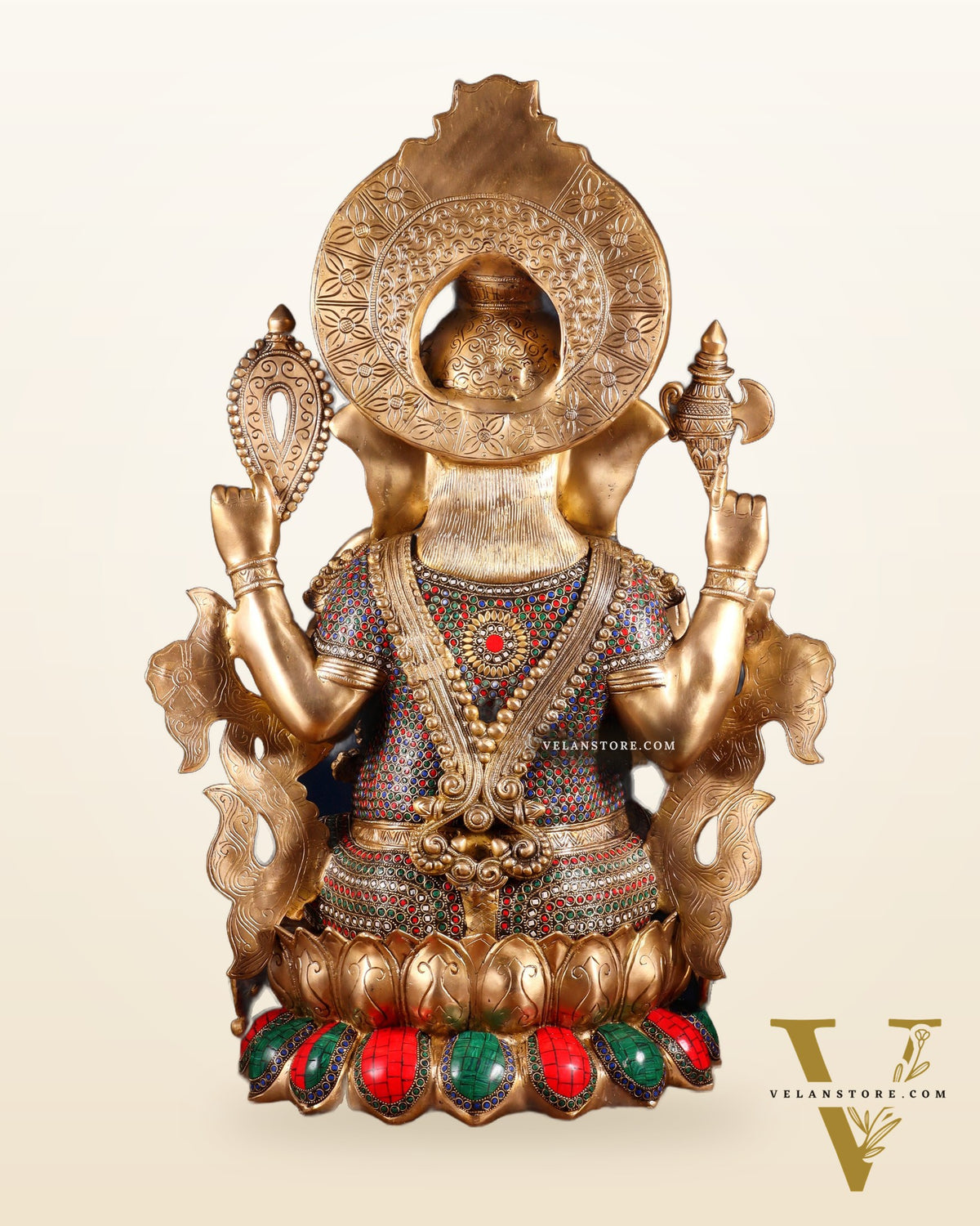 Brass Ganesha Large Sized Statue 30"