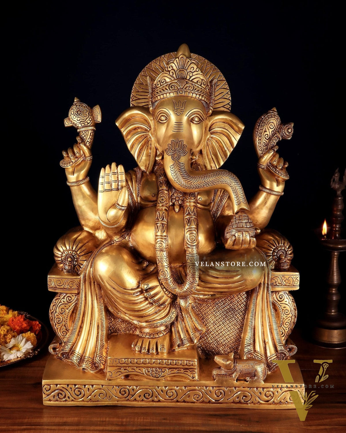 Brass Ganesha large Statue 25"