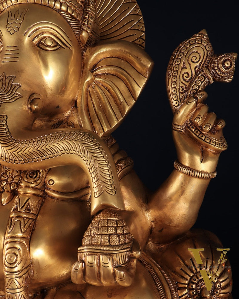 Brass Ganesha large Statue 25"