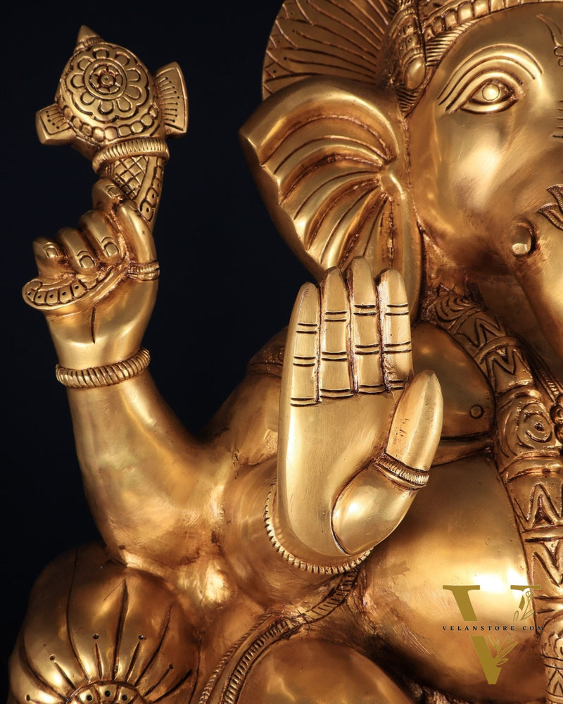 Brass Ganesha large Statue 25"