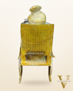 Brass Ganesha on Rocking Chair 17"