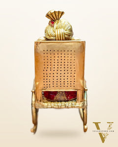 Brass Ganesha on Rocking Chair 17"